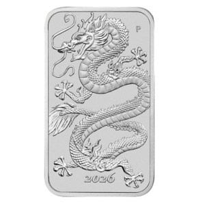 Moneda de Plata Dragón Rectangular 1 oz 2026 BU